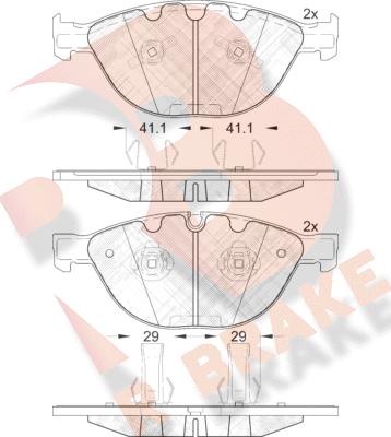 R Brake RB1972 - Komplet Pločica, disk-kočnica www.molydon.hr