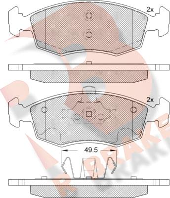 R Brake RB1441-203 - Komplet Pločica, disk-kočnica www.molydon.hr