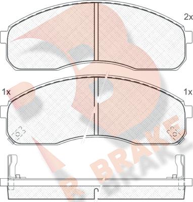 R Brake RB1455 - Komplet Pločica, disk-kočnica www.molydon.hr