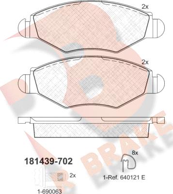 R Brake RB1439-702 - Komplet Pločica, disk-kočnica www.molydon.hr