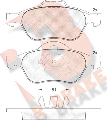 R Brake RB1431 - Komplet Pločica, disk-kočnica www.molydon.hr