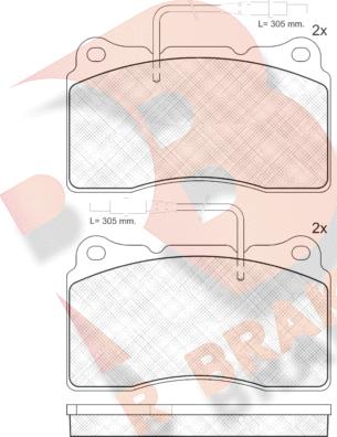 R Brake RB1424 - Komplet Pločica, disk-kočnica www.molydon.hr