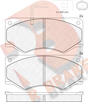 R Brake RB1421 - Komplet Pločica, disk-kočnica www.molydon.hr