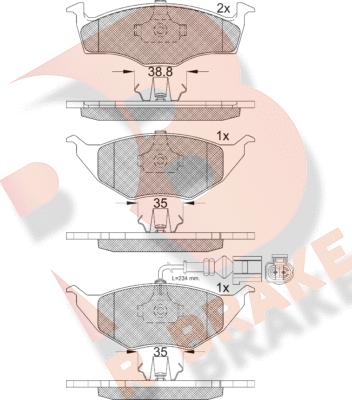 R Brake RB1594-071 - Komplet Pločica, disk-kočnica www.molydon.hr