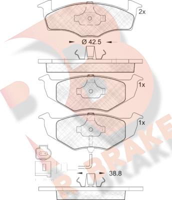 R Brake RB1590 - Komplet Pločica, disk-kočnica www.molydon.hr