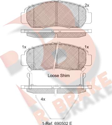 R Brake RB1543-208 - Komplet Pločica, disk-kočnica www.molydon.hr