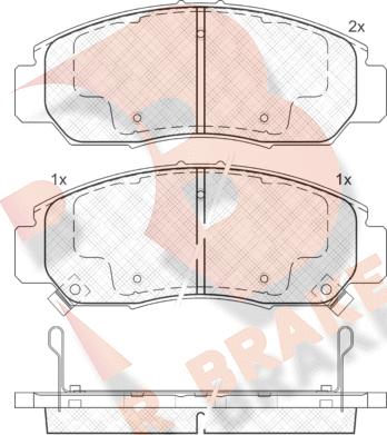 R Brake RB1543 - Komplet Pločica, disk-kočnica www.molydon.hr