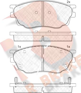 R Brake RB1542 - Komplet Pločica, disk-kočnica www.molydon.hr