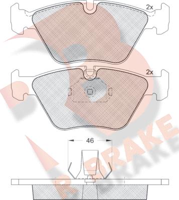 R Brake RB1550 - Komplet Pločica, disk-kočnica www.molydon.hr