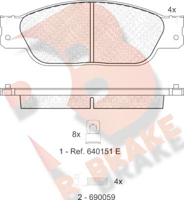 R Brake RB1561 - Komplet Pločica, disk-kočnica www.molydon.hr