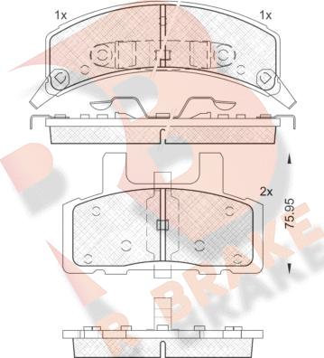 R Brake RB1563 - Komplet Pločica, disk-kočnica www.molydon.hr