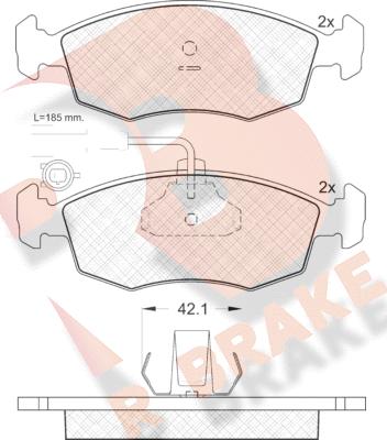 R Brake RB1518 - Komplet Pločica, disk-kočnica www.molydon.hr