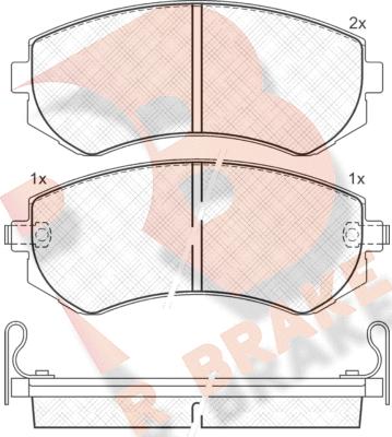 R Brake RB1517 - Komplet Pločica, disk-kočnica www.molydon.hr