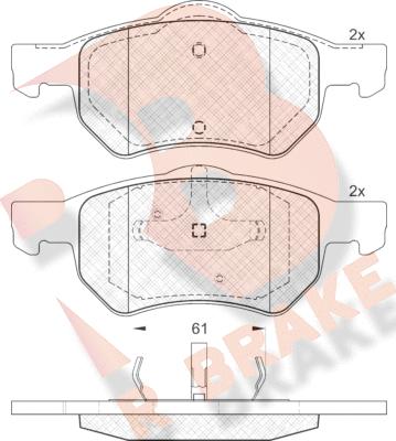 R Brake RB1586 - Komplet Pločica, disk-kočnica www.molydon.hr