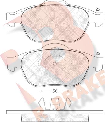 R Brake RB1533 - Komplet Pločica, disk-kočnica www.molydon.hr