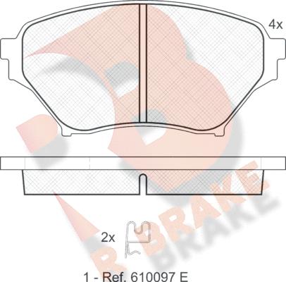 R Brake RB1529 - Komplet Pločica, disk-kočnica www.molydon.hr