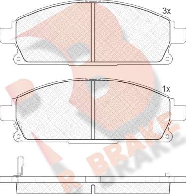 R Brake RB1521-200 - Komplet Pločica, disk-kočnica www.molydon.hr