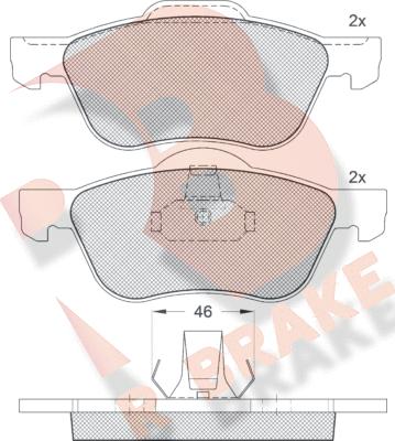 R Brake RB1528 - Komplet Pločica, disk-kočnica www.molydon.hr