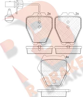 R Brake RB1571 - Komplet Pločica, disk-kočnica www.molydon.hr