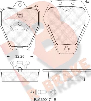 R Brake RB1692 - Komplet Pločica, disk-kočnica www.molydon.hr