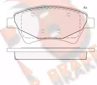 R Brake RB1649 - Komplet Pločica, disk-kočnica www.molydon.hr