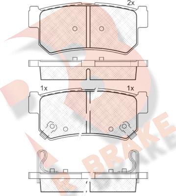 R Brake RB1646 - Komplet Pločica, disk-kočnica www.molydon.hr