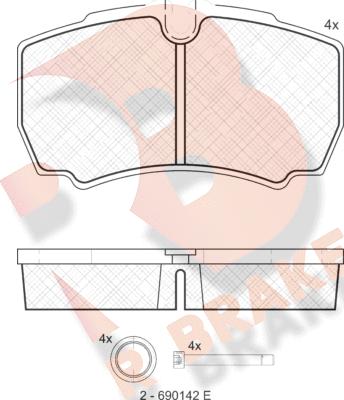 R Brake RB1640 - Komplet Pločica, disk-kočnica www.molydon.hr