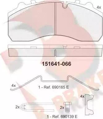 R Brake RB1641 - Komplet Pločica, disk-kočnica www.molydon.hr