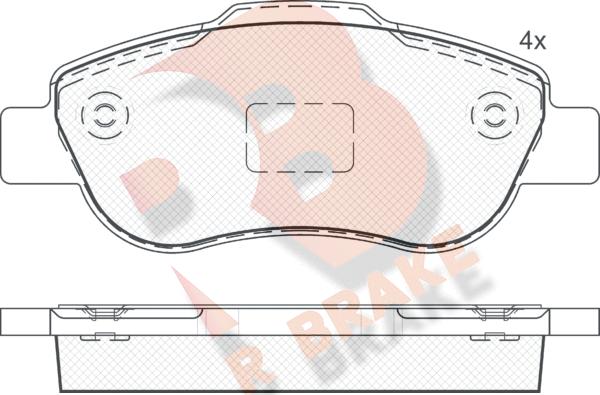 R Brake RB1659 - Komplet Pločica, disk-kočnica www.molydon.hr