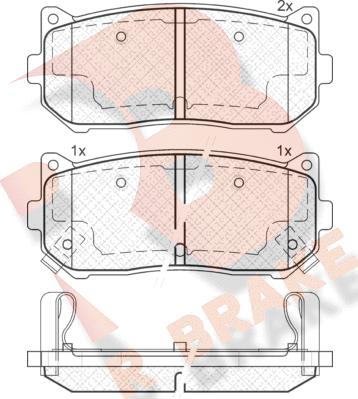 R Brake RB1669 - Komplet Pločica, disk-kočnica www.molydon.hr