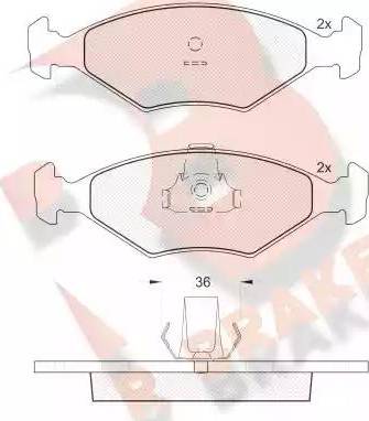 R Brake RB1604 - Komplet Pločica, disk-kočnica www.molydon.hr