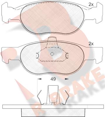 R Brake RB1616 - Komplet Pločica, disk-kočnica www.molydon.hr