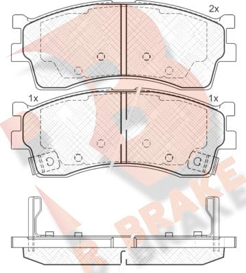 R Brake RB1610 - Komplet Pločica, disk-kočnica www.molydon.hr