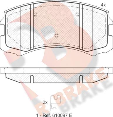 R Brake RB1618 - Komplet Pločica, disk-kočnica www.molydon.hr