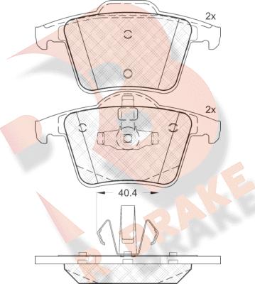 R Brake RB1612 - Komplet Pločica, disk-kočnica www.molydon.hr