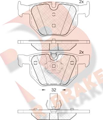 R Brake RB1685-202 - Komplet Pločica, disk-kočnica www.molydon.hr