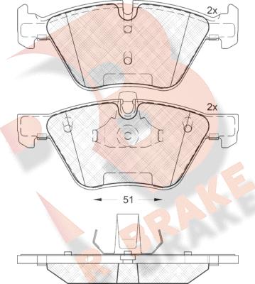 R Brake RB1683 - Komplet Pločica, disk-kočnica www.molydon.hr