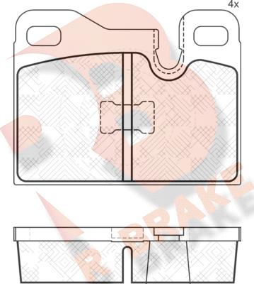 R Brake RB1624 - Komplet Pločica, disk-kočnica www.molydon.hr