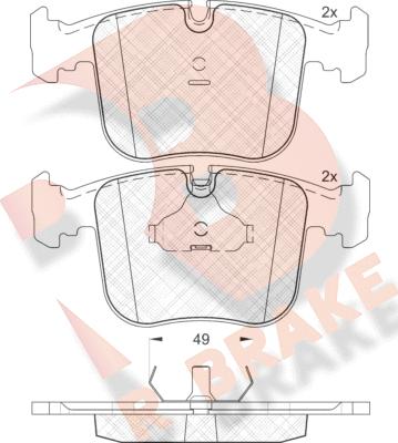 R Brake RB1628 - Komplet Pločica, disk-kočnica www.molydon.hr