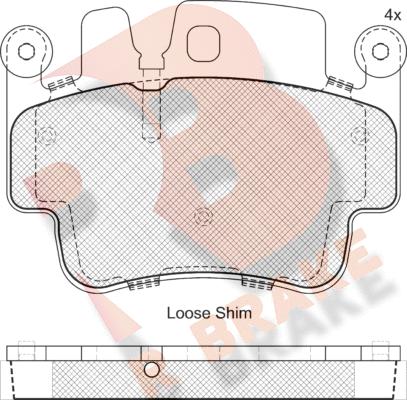 R Brake RB1627 - Komplet Pločica, disk-kočnica www.molydon.hr