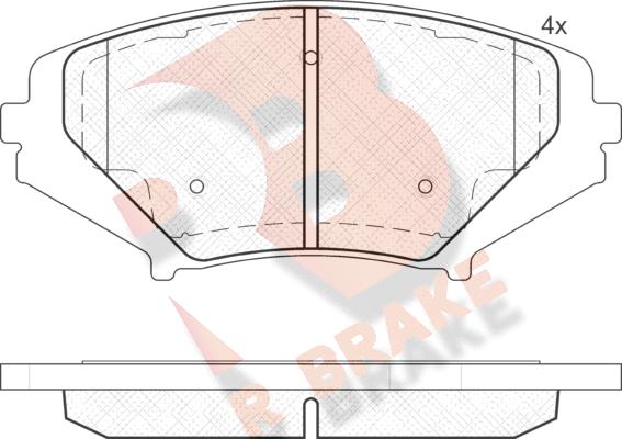 R Brake RB1670 - Komplet Pločica, disk-kočnica www.molydon.hr