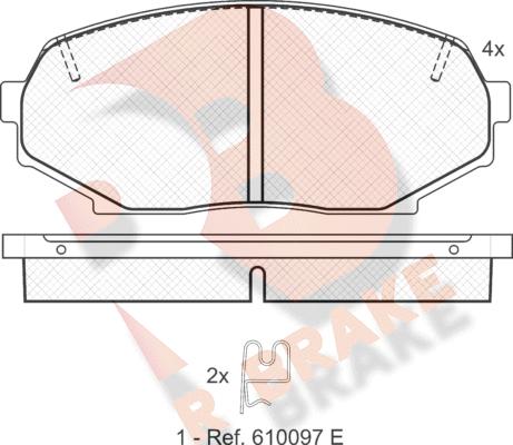 R Brake RB1099 - Komplet Pločica, disk-kočnica www.molydon.hr