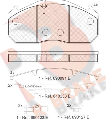 R Brake RB1040-114 - Komplet Pločica, disk-kočnica www.molydon.hr