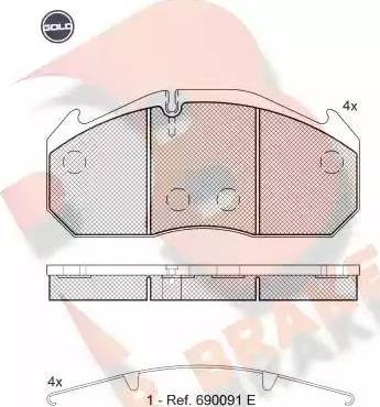 R Brake RB1040 G - Komplet Pločica, disk-kočnica www.molydon.hr