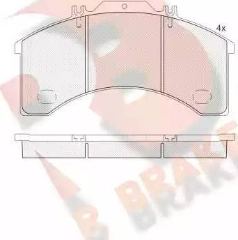 R Brake RB1043 - Komplet Pločica, disk-kočnica www.molydon.hr