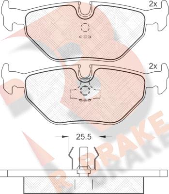 R Brake RB1051 - Komplet Pločica, disk-kočnica www.molydon.hr