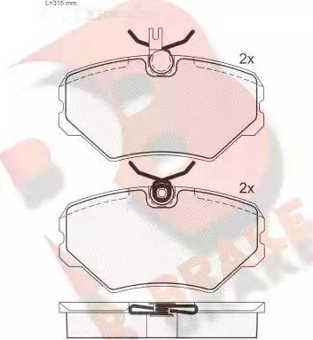 R Brake RB1052 - Komplet Pločica, disk-kočnica www.molydon.hr