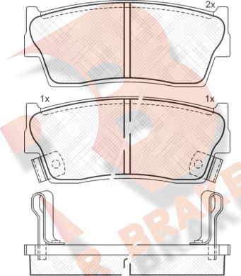 R Brake RB1002 - Komplet Pločica, disk-kočnica www.molydon.hr