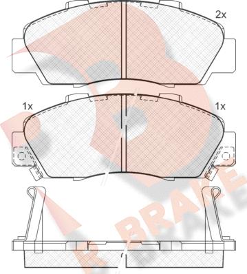 R Brake RB1019 - Komplet Pločica, disk-kočnica www.molydon.hr