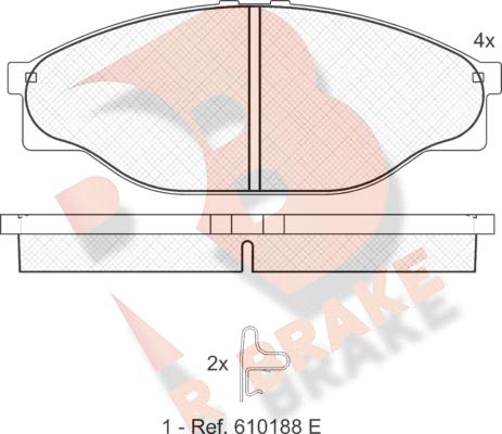 R Brake RB1010 - Komplet Pločica, disk-kočnica www.molydon.hr